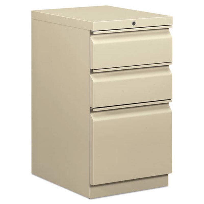 Mobile Box-box-file Pedestal, 15w X 20d X 28h, Putty