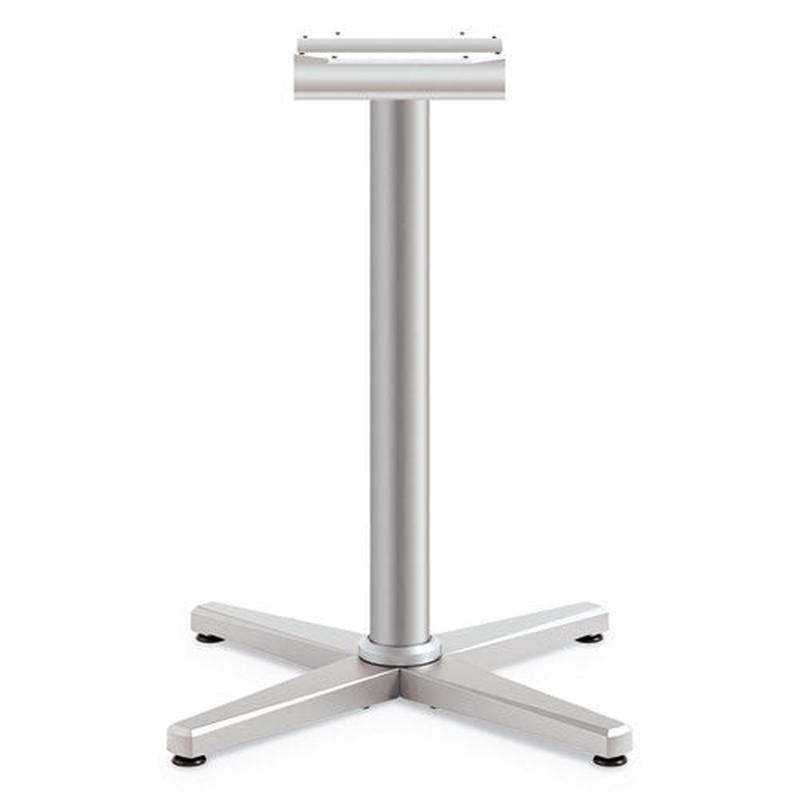 Arrange X-leg Base For 30-36" Tops, 25.59w X 27.88h, Silver