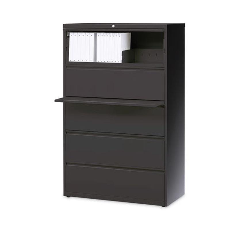 Lateral File Cabinet, 5 Letter-legal-a4-size File Drawers, Charcoal, 36 X 18.62 X 67.62