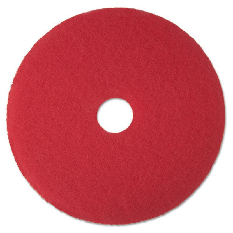 Low-speed Buffer Floor Pads 5100, 14" Diameter, Red, 5-carton