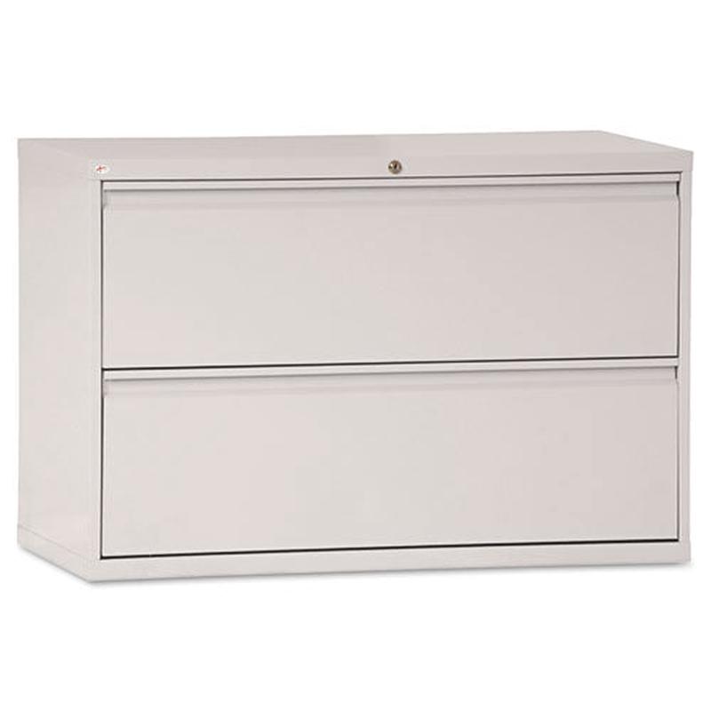 Lateral File, 2 Legal-letter-size File Drawers, Light Gray, 42" X 18" X 28"