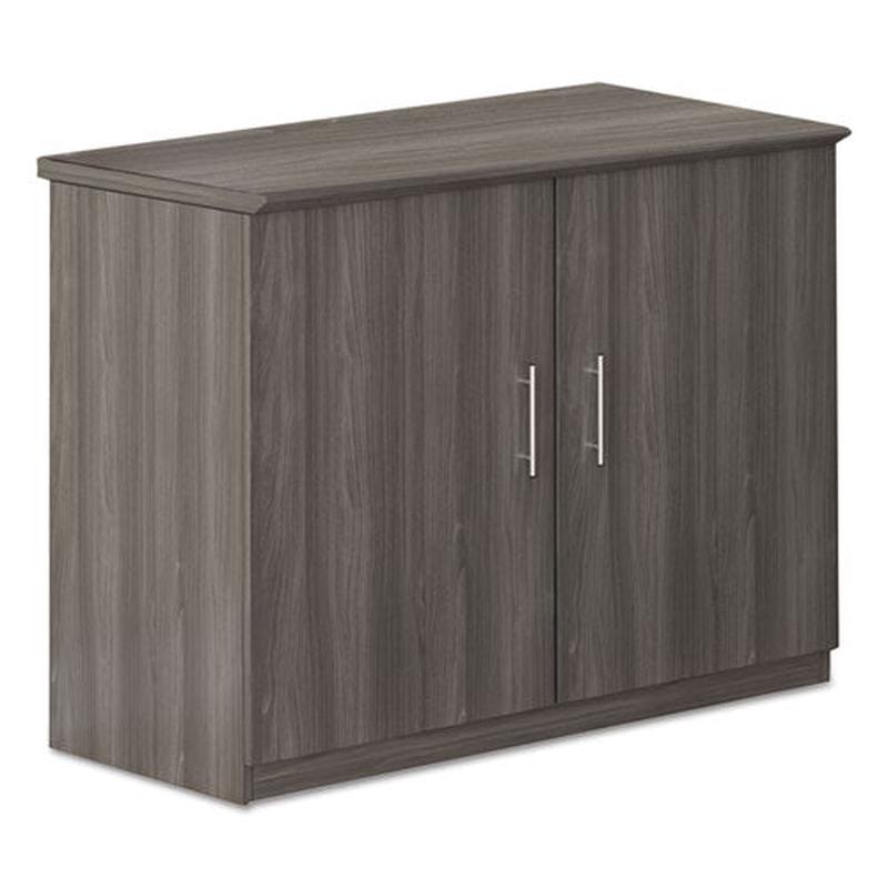 Medina Series Storage Cabinet, 36w X 20d X 29 1-2h, Gray Steel