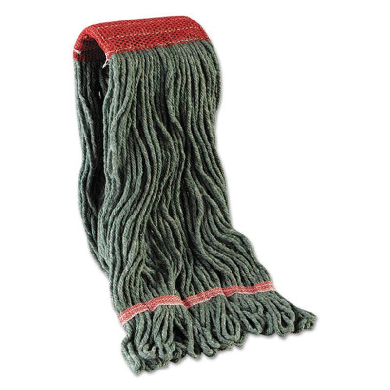 Mop Head, Premium Standard Head, Cotton-rayon Fiber, Large, Blue, 12-carton