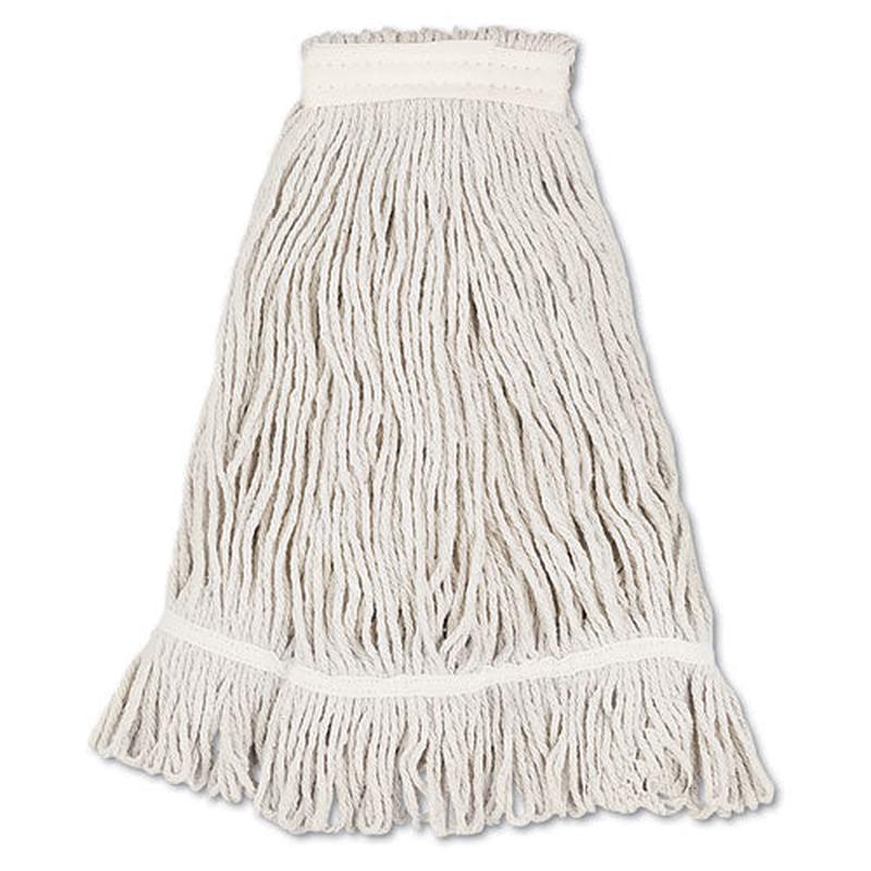 Mop Head, Loop Web-tailband, Value Standard, Cotton, No. 32, White, 12-carton