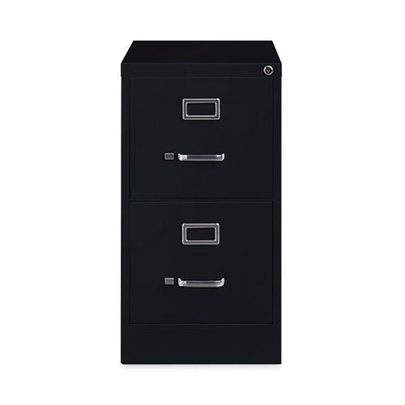 Vertical Letter File Cabinet, 2 Letter-size File Drawers, Black, 15 X 22 X 28.37