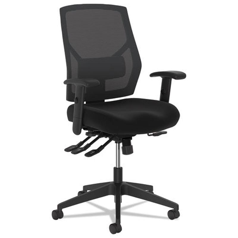 Vl582 High-back Task Chair, Supports Up To 250 Lbs., Black Seat-black Back, Black Base