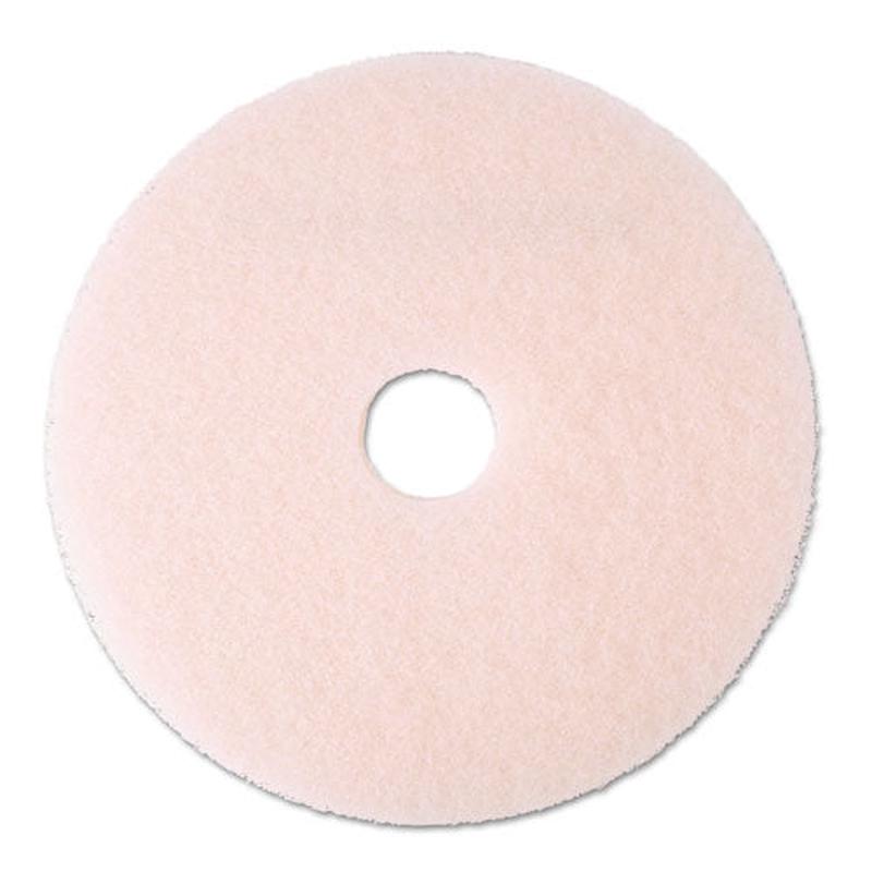 Ultra High-speed Eraser Floor Burnishing Pad 3600, 20" Diameter, Pink, 5-carton