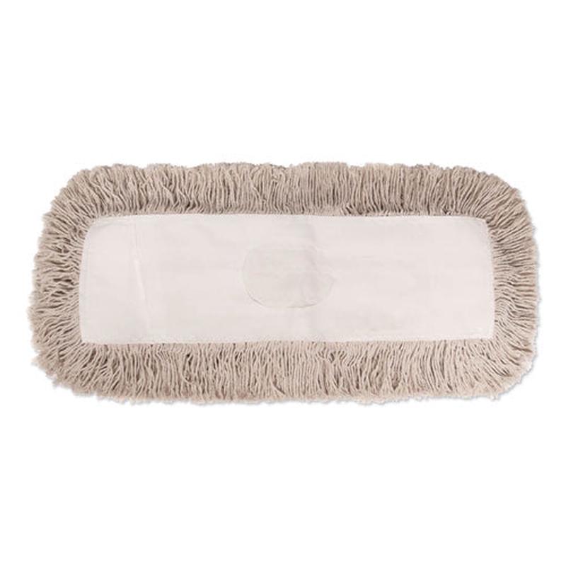 Industrial Dust Mop Head, Hygrade Cotton, 24w X 5d, White