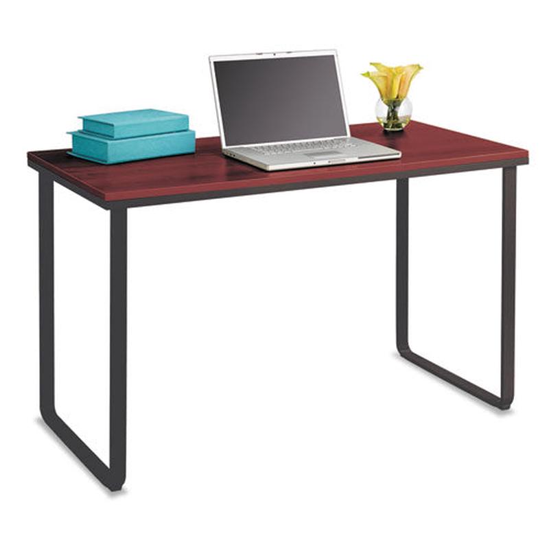 Steel Workstation, 47.25w X 24d X 28.75h, Cherry-black