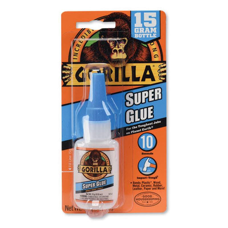 Super Glue, 0.53 Oz, Dries Clear, 4-carton