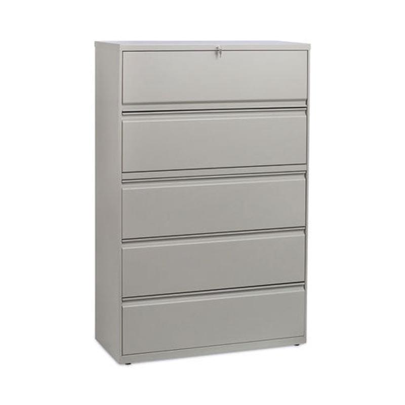 Lateral File, 5 Legal-letter-a4-a5-size File Drawers, Putty, 42" X 18" X 64.25"