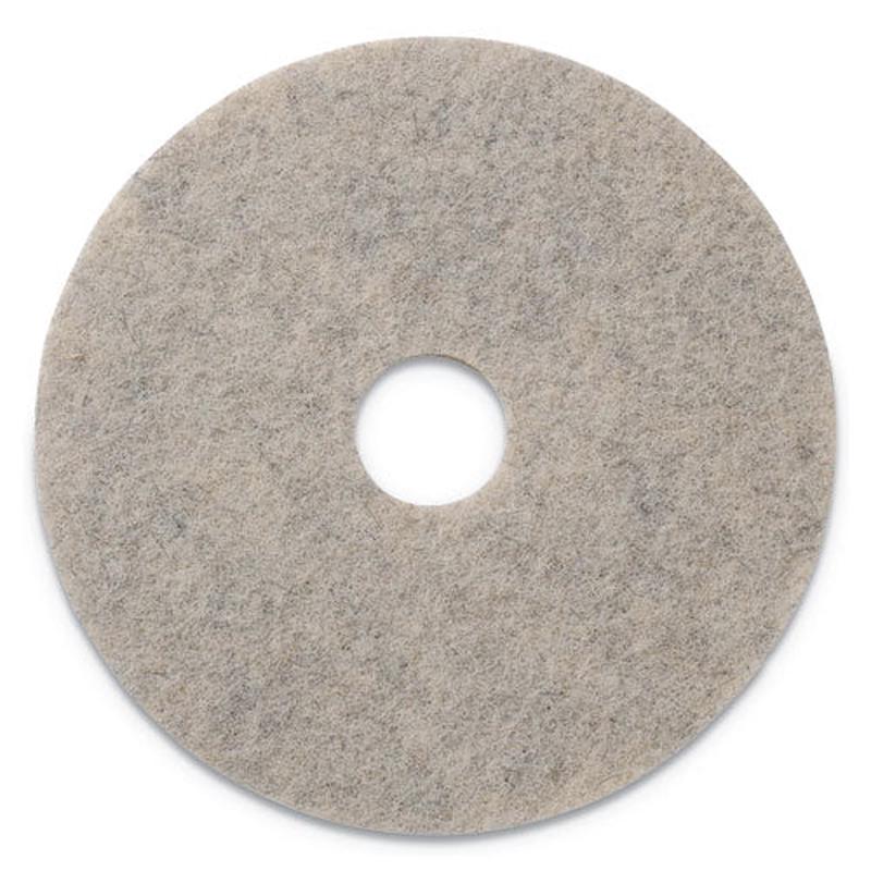 Combo Burnishing Pads, 20" Diameter, Tan, 5-ct