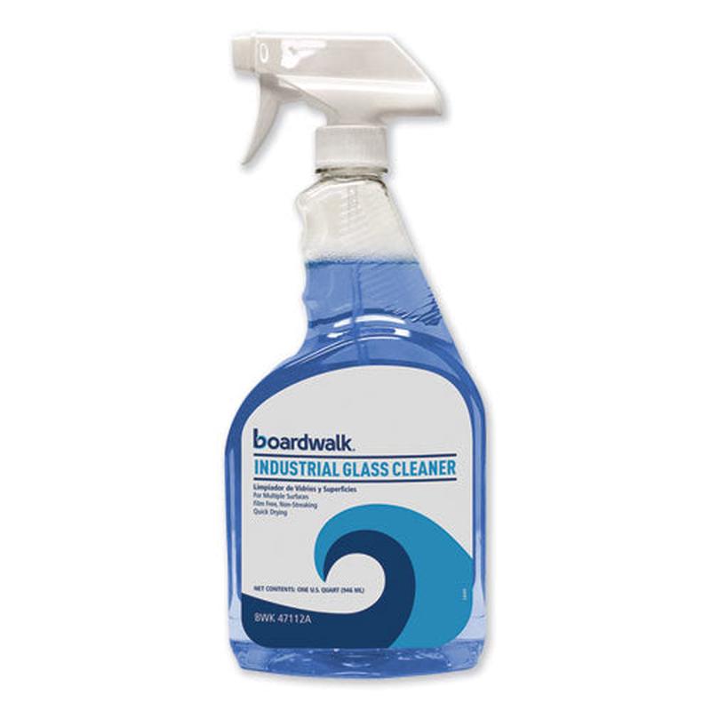 Industrial Strength Glass Cleaner With Ammonia, 32 Oz Trigger Bottle, 12-carton