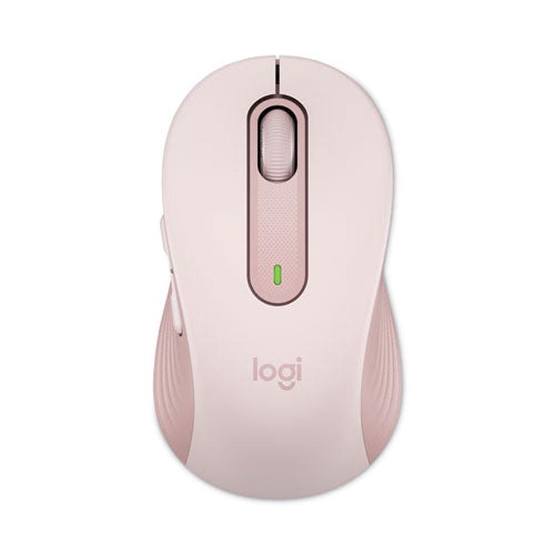 Signature M650 Wireless Mouse, 2.4 Ghz Frequency, 33 Ft Wireless Range, Medium, Right Hand Use, Rose