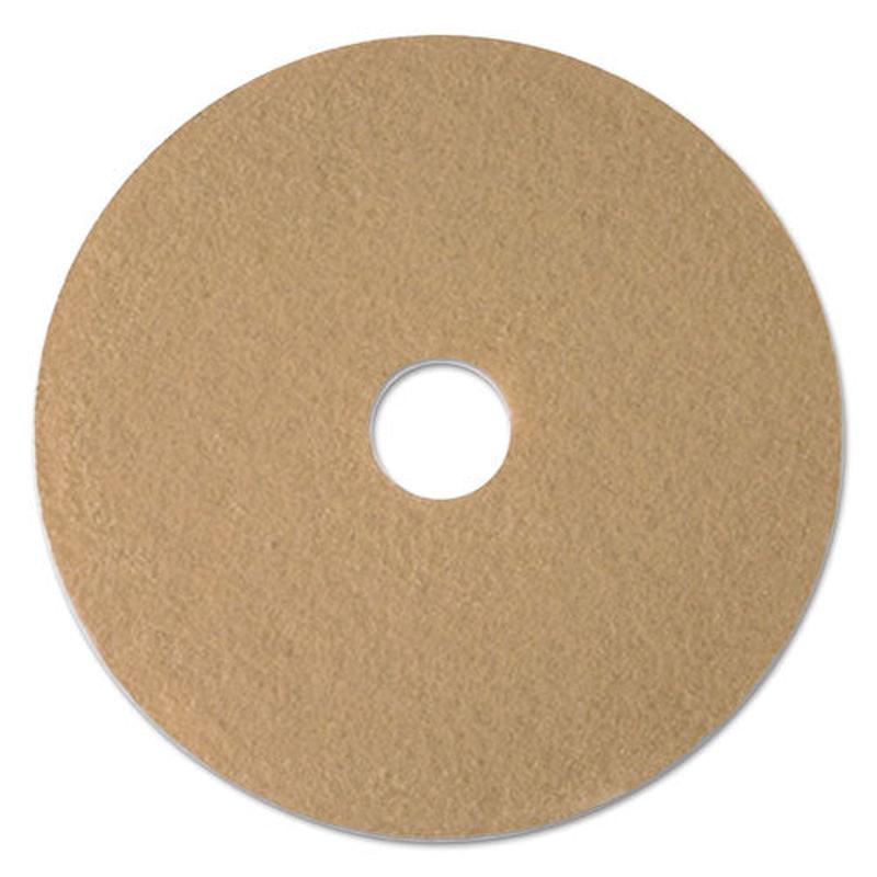 Tan Burnishing Floor Pads, 20" Diameter, 5-carton