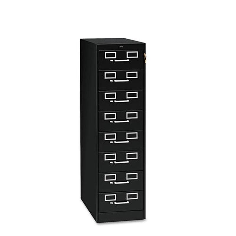 Eight-drawer File Cabinet For 3 X 5 And 4 X 6 Cards, 15w X 28.5d X 52h, Black