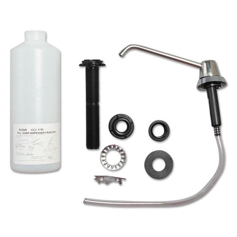 Counter-mounted Soap Dispenser, 34 Oz,  3" X 4" X 6", Stainless Steel