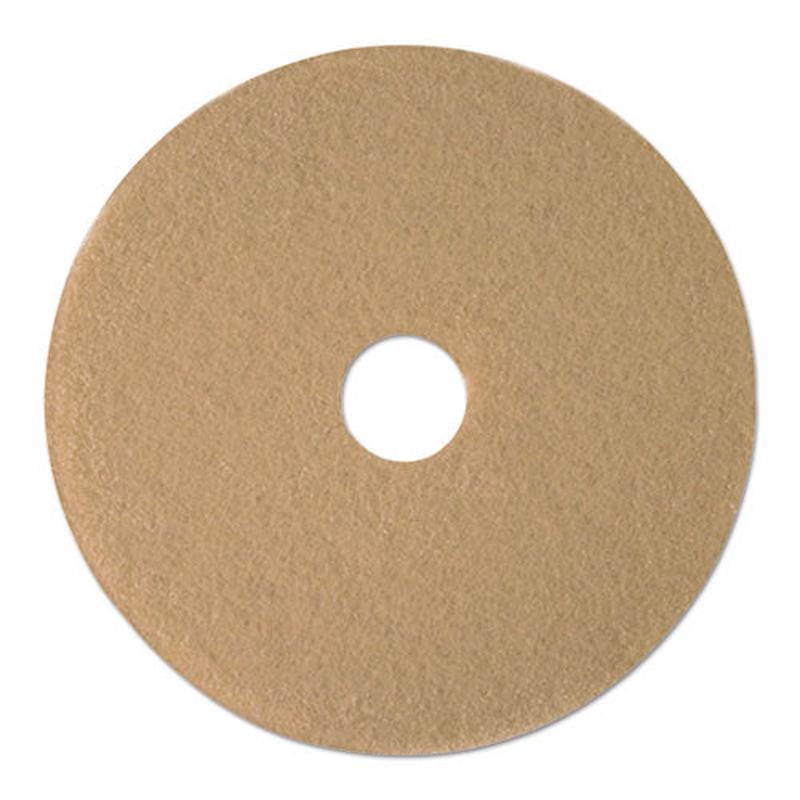 Tan Burnishing Floor Pads, 19" Diameter, 5-carton