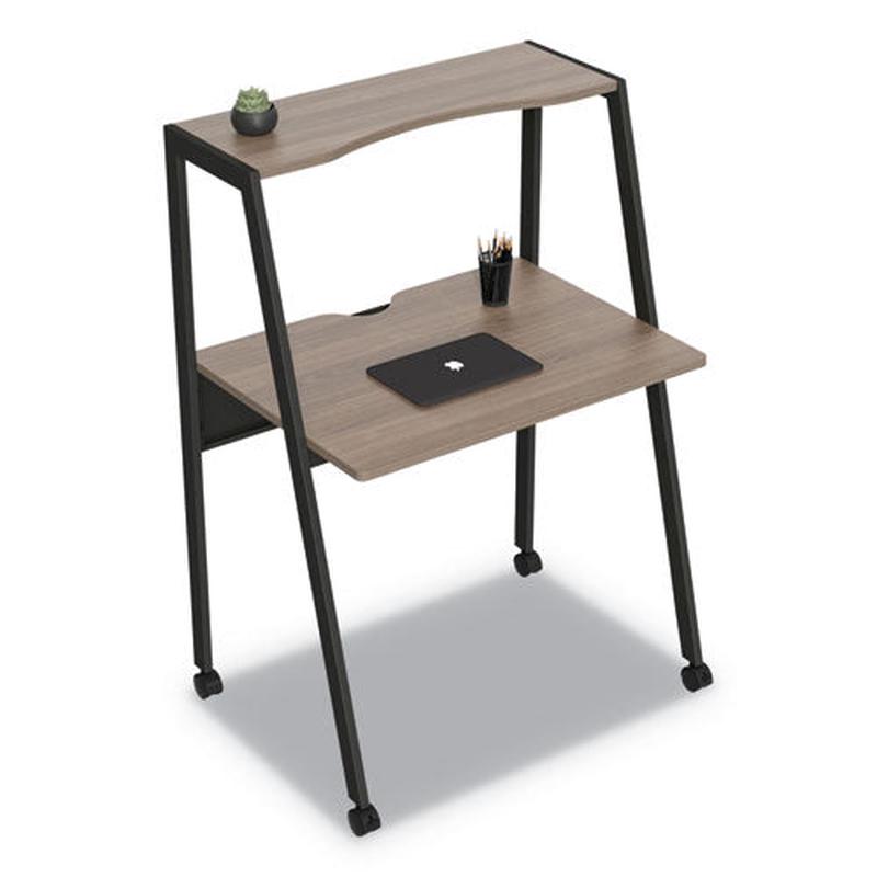 Kompass Flexible Home-office Desk, 33w X 23.4d X 48h, Mocha