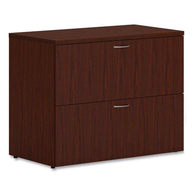 Mod Lateral File, 2 Legal-letter-size File Drawers, Traditional Mahogany, 36" X 20" X 29"