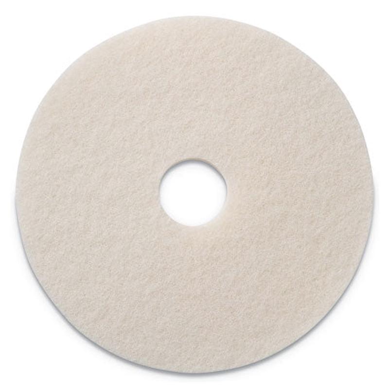 Polishing Pads, 14" Diameter, White, 5-ct