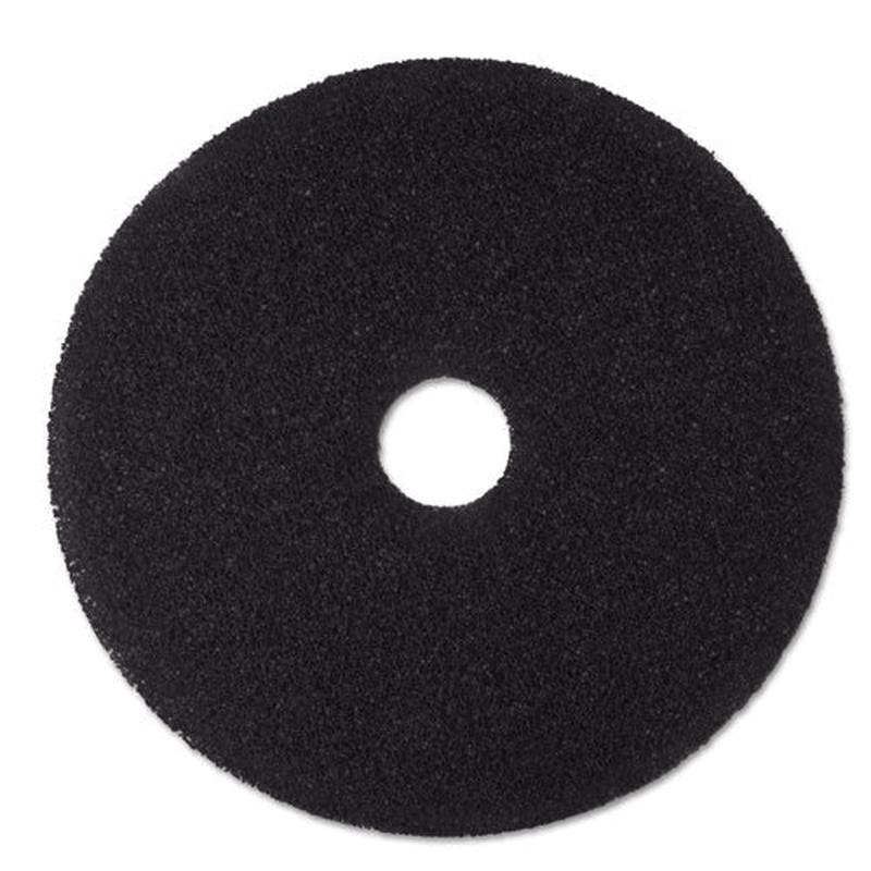 Low-speed Stripper Floor Pad 7200, 16" Diameter, Black, 5-carton