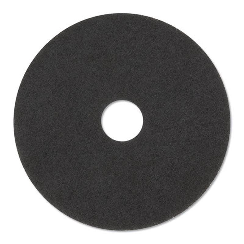 Stripper Floor Pads 7200, 14" Diameter, Black, 5-carton