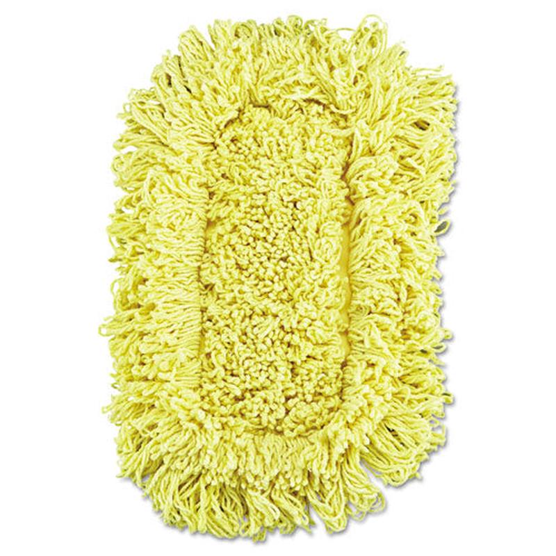 Trapper Looped-end Dust Mop Head, 12 X 5, Yellow, 12-carton
