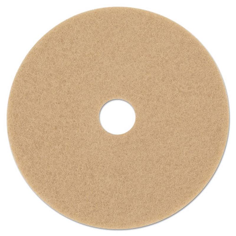 Ultra High-speed Floor Burnishing Pads 3400, 20" Diameter, Tan, 5-carton