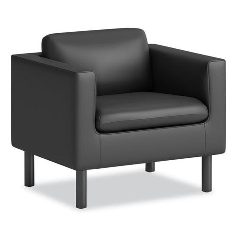 Parkwyn Series Club Chair, 33" X 26.75" X 29", Black Seat-back, Black Base