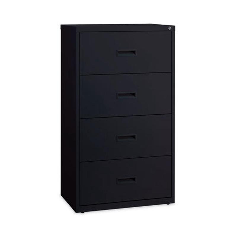 Lateral File Cabinet, 4 Letter-legal-a4-size File Drawers, Black, 30 X 18.62 X 52.5