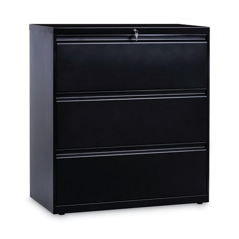 Lateral File, 3 Legal-letter-a4-a5-size File Drawers, Black, 36" X 18" X 39.5"