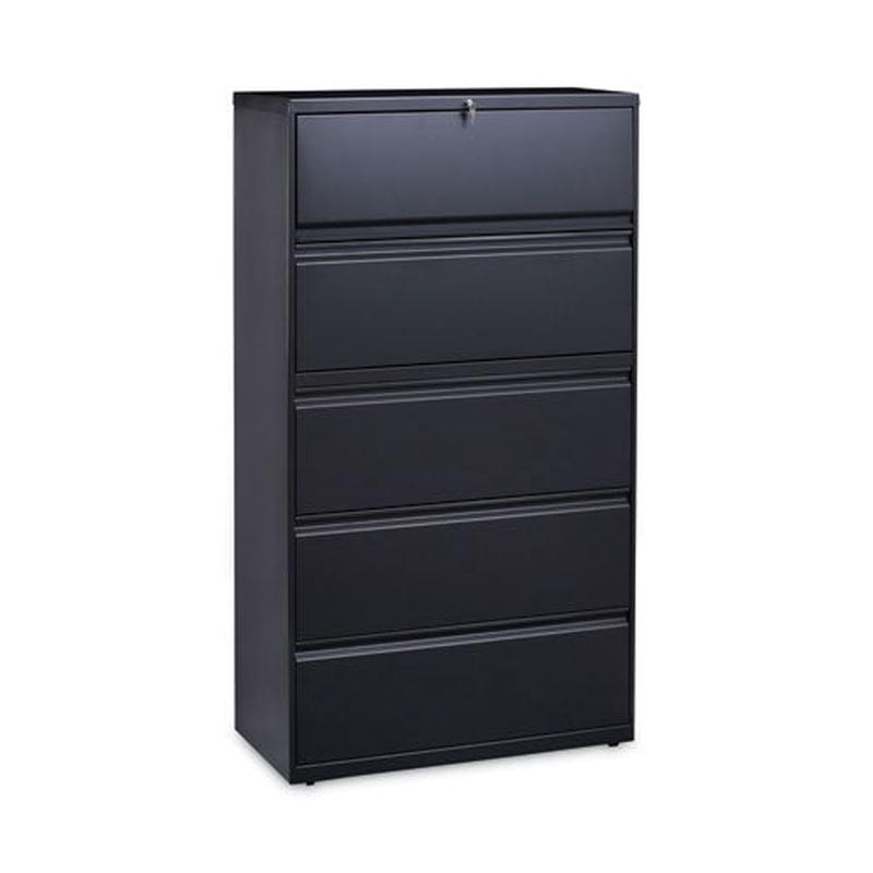 Lateral File, 5 Legal-letter-a4-a5-size File Drawers, Charcoal, 36" X 18" X 64.25"