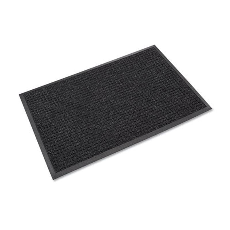 Super-soaker Wiper Mat With Gripper Bottom, Polypropylene, 24 X 36, Charcoal