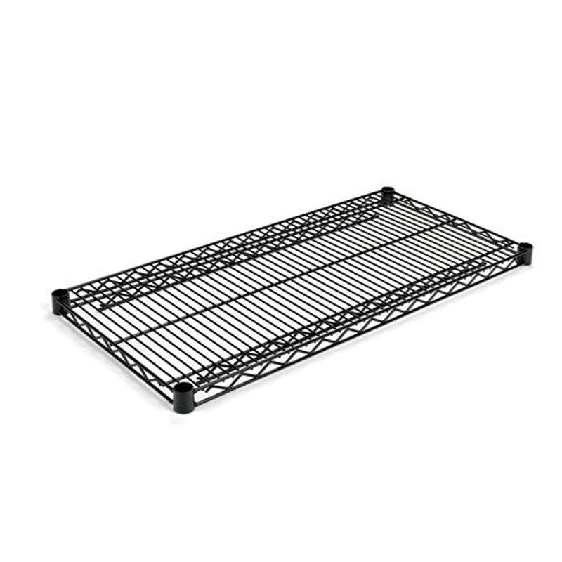 Industrial Wire Shelving Extra Wire Shelves, 36w X 18d, Black, 2 Shelves-carton