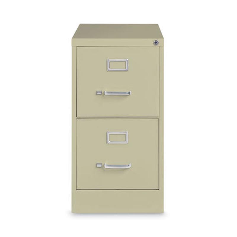 Vertical Letter File Cabinet, 2 Letter-size File Drawers, Putty, 15 X 26.5 X 28.37