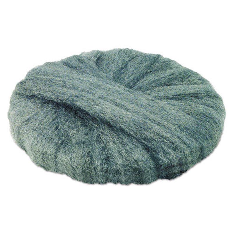 Radial Steel Wool Pads, Grade 0 (fine): Cleaning And Polishing, 20", Gray, 12-carton