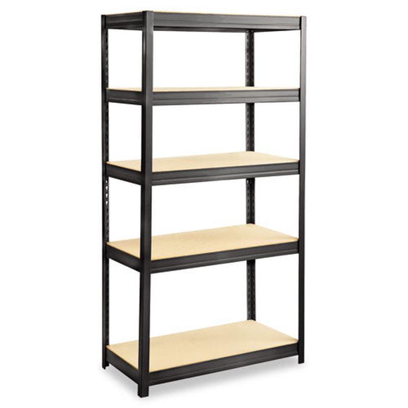 Boltless Steel-particleboard Shelving, Five-shelf, 36w X 18d X 72h, Black